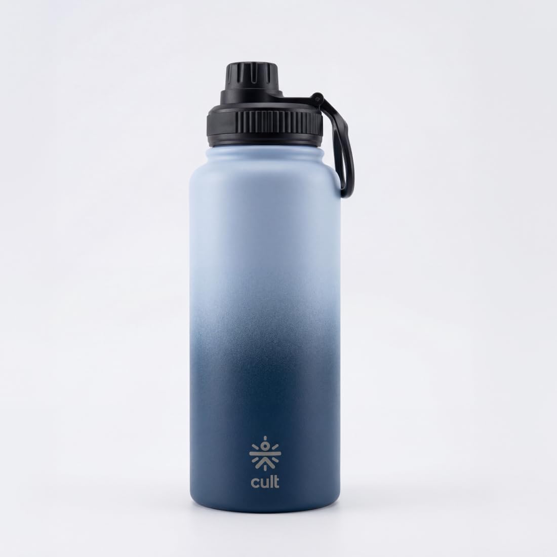 CULT Steel Water Bottle 1 Ltr | Insulated Water Bottle for Gym, Office & Travel | Double Wall Vacuum Flask & Water Bottle for School Kids | 24H Hot & Cold (Blue)