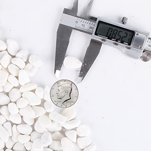 White Pebbles for Plants Garden 18 lb White Rocks Gravel Decorative Stones Landscaping Vase Fillers 1/2" - Thumbnail 3