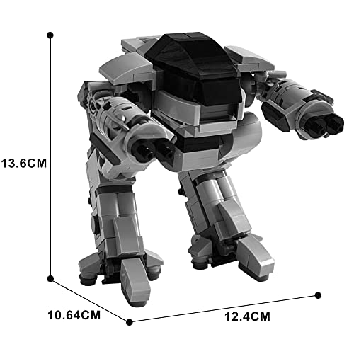 Buildify Ed209 Robot Mecha Building Blocks, Ed-209 Enforcement Robot Combat Mech Armor Building Toy, 269 Pieces Mobile Suit Cool Mechanical Action Figure Model,Birthday Gift For Kids Boys Girls Adults #TOP2