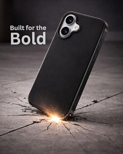 Image of SkynUp Linea Premium Leather Back Cover Case for iPhone 17 | MagSafe Compatible | Black