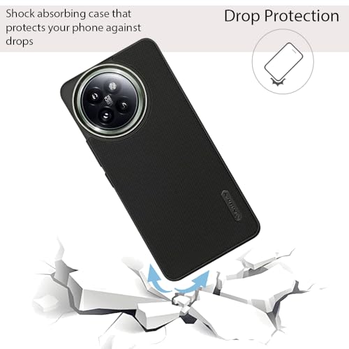 Image of NIUKIN Super Frosted Shield Pro Soft Mobile Back Case for Xiaomi Mi 14 Civi 5G| Camera Ring | Shockproof Scratchproof Cover | Black
