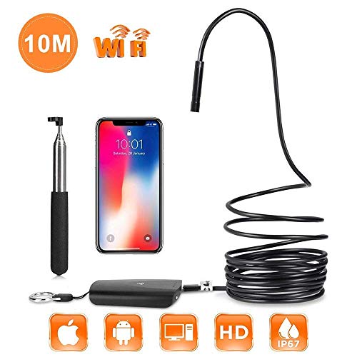 Wireless Endoscope Camera for iPhone Android, DBPOWER WiFi Borescope Inspection Camera with 6