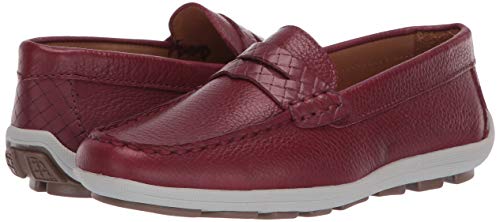 Image of Driver Club USA Kids' Kids Made in Brazil Fashion Genuine Leather Driving Loafer with Penny Detail