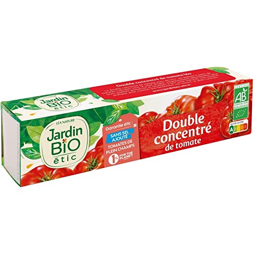 JARDIN BIO ÉTIC DOUBLE CONCENTRÉ DE TOMATE BIO EN TUBE 200G, JARDIN BIO ETIC, LOT DE 5