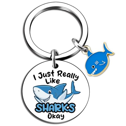 Ibiwe Shark Gifts for Women Keychain Cute Shark Stuff Themed