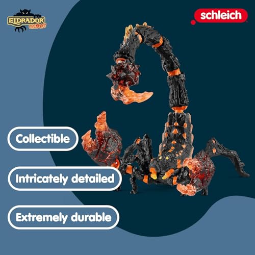 Schleich Eldrador Creatures Lava Scorpion Action Figure Toy for Kids Ages 7-12 Multicoloured, 20.5 x 13.5 x 14 cm