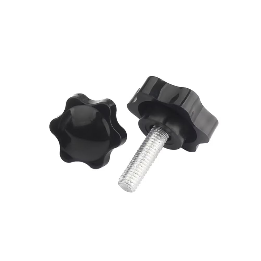 Viti a Testa Stella in Plastica, Vite a Testa Zigrinata, Pomello Zigrinato Manopola a Testa Zigrinata M8x35mm (10 Pezzi)