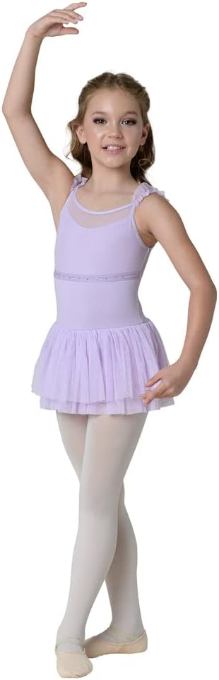 Danz N Motion Girls Rhinestone Ruffle Camisole Dress 22203C