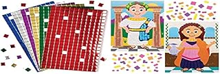 Baker Ross AF742 Metallic Foam Self-Adhesive Mosaic Squares (Pack of 1440) Perfect for Arts and Crafts, Asst Colours
