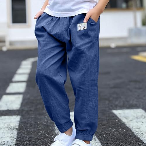 Girls Summer Cotton Athletic Sweatpants Unisex Boys Print Lightweight Casual Running Workout Jogger Pants 3-10 Years2