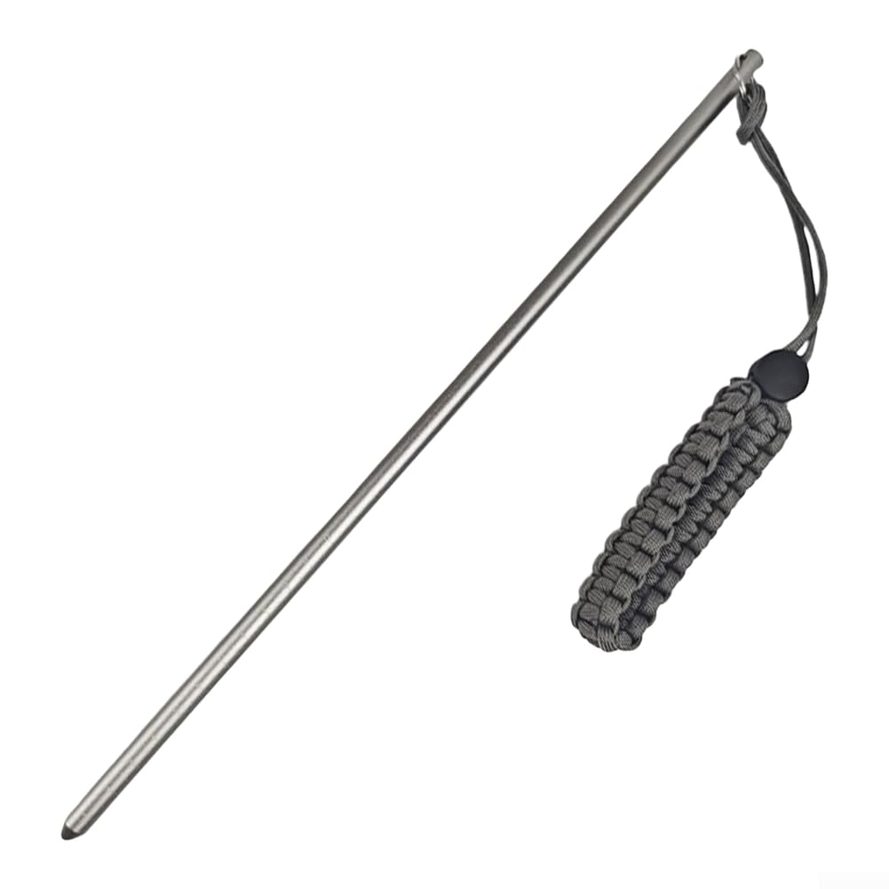 Aluminium Alloy Scuba Diving Pointer Rod 35cm with Measurement Scale, Noise Maker & Wrist Lanyard for Underwater Signalling and Marine Life Sizing(gray)