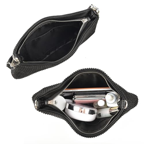 Image of Valleycomfy Bling Evening Clutch Bag for Women Lady Girl Bride Rhinestone Purse For Prom Cocktail Party Wedding Engagement