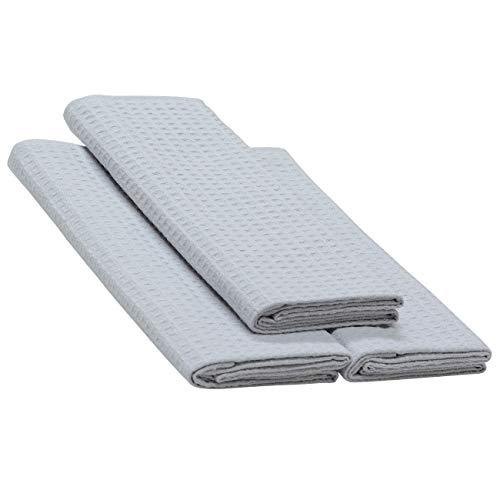 3 x Paños de algodón 100% Suela de piqué en plata  gris