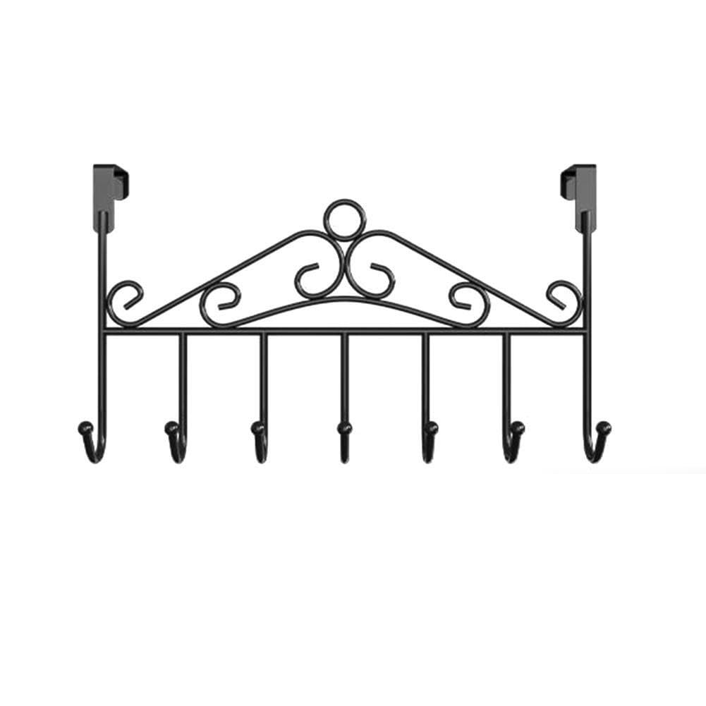 BFSAzasc Over Door Hanger Over The Door Storage Organizer Hanger Over Door Hook(Black)