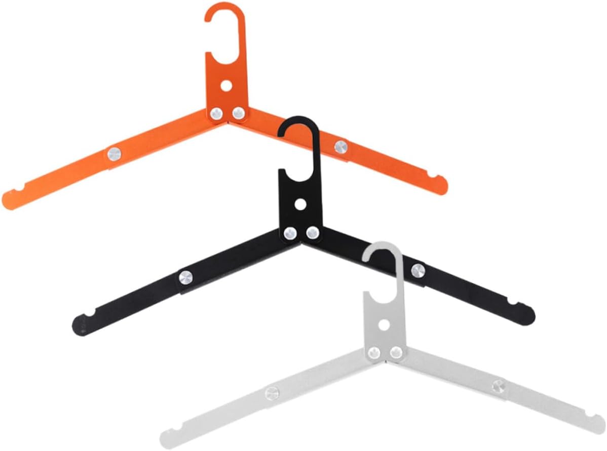 Luxshiny 3pcs Portable Travel Hangers Metal Coat Hangers for Space Saving Lightweight Clothes for Home and Travel Use for Laundry and Closet Organization