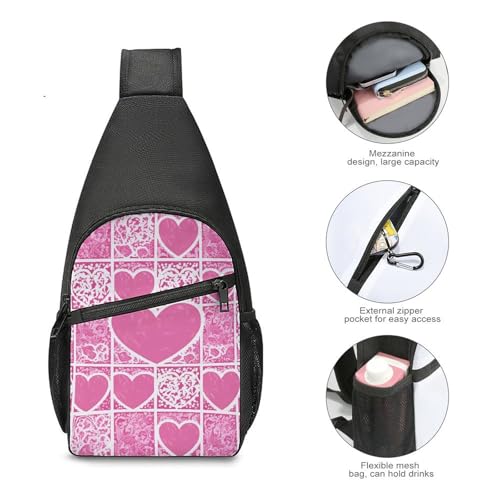 Bolso tipo sling blanco para senderismo y viaje unisex miniatura 5