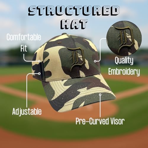 Gorra clásica Detroit Baseball camuflaje naranja miniatura 5