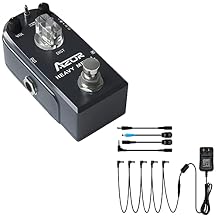 AZOR Pedal Power Adapter with Heavy Metal Distortion Guitar Effects Pedal 3 Modes Controls