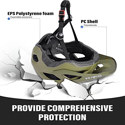 image for Mountain Bike Helmet with Visor-OnBros Bike Helmets for Men and Women,
