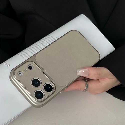 Coque iPhone 12 Pro Max similicuir gris haut de gamme finition antichoc épurée