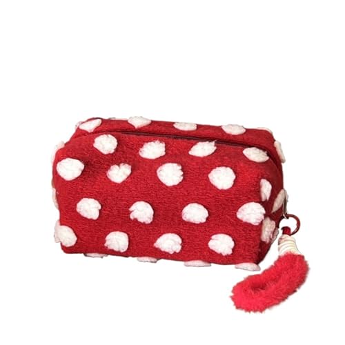 pureza Makeup Bag - Large Capacity Dot Cosmetic Pouch with Handle for Women | Travel Toiletry Wristlet Purse Organizer(Color 1)