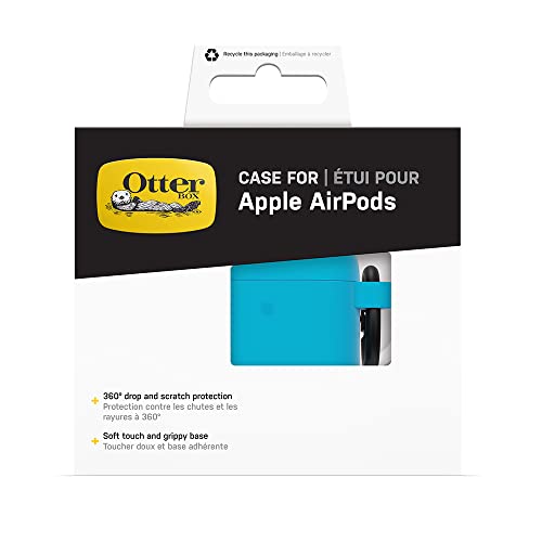 Otterbox Funda Soft Touch para AirPods (1.ª Gen 2016/2.ª Gen 2019), Restistente a Caídas y Golpes, Ultra Fina, Protege contra Arañazos y Rasguños, Incluye Mosquetón, Azul