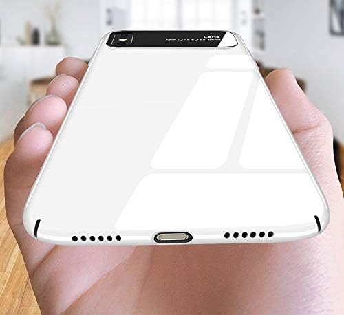 Vaku Luxos® Compatible with VIVO V11 Pro Polarized Glass Glossy Edition PC 4 Frames + Ultra-Thin Case Back Cover for VIVO V11 Pro (White)