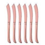 Bisda 6-Pieces Steak Knife Set, Premium Serrated Stainless Steel Kitchen Steak Knives, Flatware...