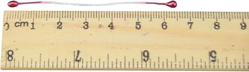 Miniatura 5 de QueenBox 900 piezas de estambres de flores de doble cabeza de 0.118 pulgadas, Pistilo floral de perlas artificiales para ramo de flores, boda, azul