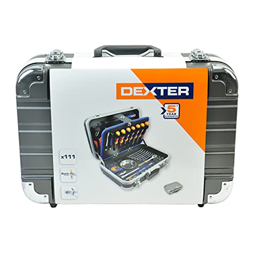 DEXTER - Werkzeugkasten 111 Stück - Werkzeugkoffer - Mit Transportkoffer - Komplettset - Werkzeugset - Werkzeugkasten – Bild 8