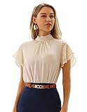 【Einfaches Match】Dieses oberteile damen nimmt reine Farbe und lockeres Design an, einfach und klassisch, kann mit Leggings, Jeanshosen, Kleiderhosen, Shorts, Röcken usw. kombiniert werden, Sie sehen elegant, stilvoll, süß aus und verstärken den visuellen Effekt, um Sie attraktiver zu machen.