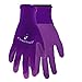 Chilly Grip A207 Flowertouch Foam Latex Palm All Purpose Gloves, Available in Purple, Green, Red and Pink, Sizes S-L, Sold by Pair (Purple, Medium)