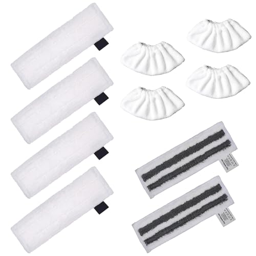 SaferCCTV 10PCS Accessories Microfibre Cloth Set Compatible with Karcher SC1 SC2 SC3 SC4 SC5 Steam Cleaner Floor Nozzle Wipes Covers Replacement Parts