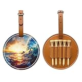 Photo Gallery jtkrez sunset sea surfing seascape stampato golf tee holder pu leather golf tees bag per golfisti uomini donne marrone Photo Gallery jtkrez sunset sea surfing seascape stampato golf tee holder pu leather golf tees bag per golfisti uomini donne marrone
