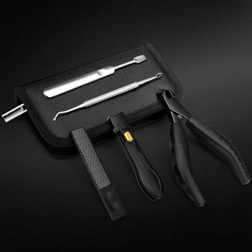 eaxun Cortador de Unhas para Unhas Grossas e Encravadas, Conjunto de Cortador de Unhas Profissional