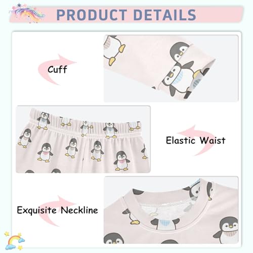 Arctic Animals Cute Penguin Matching Pajamas 2 Piece Pj 18 Months Holiday Pajamas Long Sleeve Top and Pants4