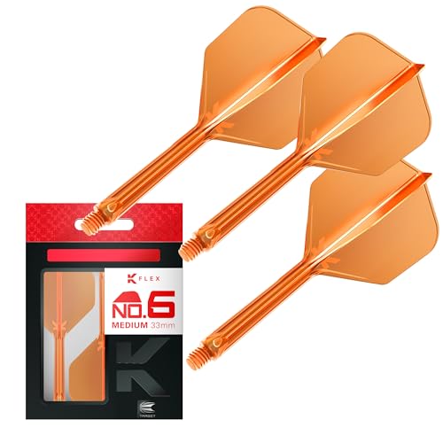 Image of Target Darts K Flex Integrated Dart Flight and Shaft, No.6 | 3-Pack K-Flex - No. 6, Kflex Precision-Molded 2-in-1 Dart Flights and Dart Shaft | Professional Dart Accessories