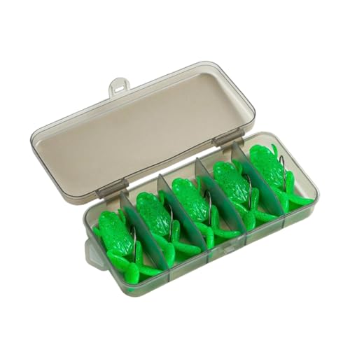5個 トップウォーター フロッグ ルアー トラウト スイムベイト 3.7cm/4.7cm 人工 釣り フック付き クランクベイト ソフト
