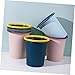 COOLHIYA 2pcs Medium Dark Blue Plastic Waste Bin with Pressure Ring Home and Office Trash Can Uncovered Dustbin for Bag Holding Simple Garbage Container