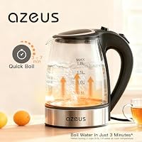 AZEUS Electric Kettle 1500W Tea Kettle, 1.8L Large Capacity with Auto Shut-Off and Boil-Dry Protection, BPA-Free — image 2