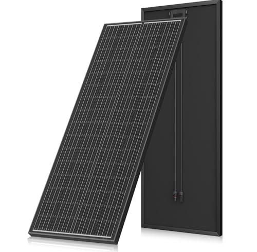 Rvpozwer 18BB 130Watt Solarpanel, N-Typ 12V 130W Solarmodul, 24.3% Hocheffiziente Monokristalline PV-Module, IP68-Wasserdichtigkeit und MC4-Anschlüssen für RV, Schiff, Dach, Netzunabhängiges
