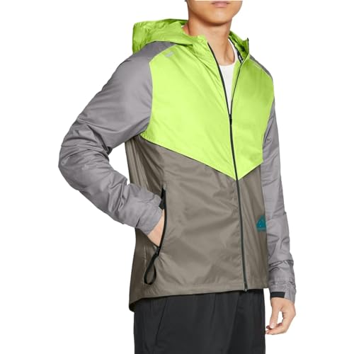 Nike CZ9054-736 NIKE M NK SF TRAIL WINDRUNNER JKT Jacket Homme LT LEMON TWIST/MOON FOSSIL/COLLEGE GREY/(BRIGHT SPRUCE) Taille XL
