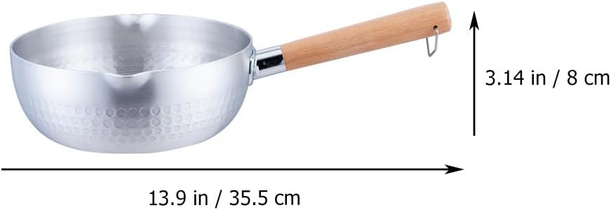 BESTYASH Milk Pan Non-Stick Aluminum Saucepan 14.37 Inch Small Pot for Heating Milk Cooking Soup Instant Noodles Multipurpose Kitchen Cookware