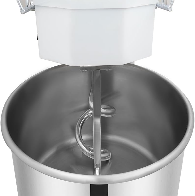 Inside view of Eurodib Spiral Dough Mixer bowl with spiral hook