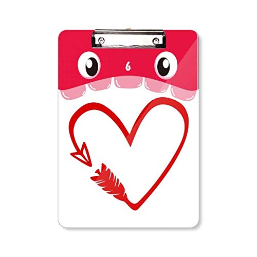 Porte-bloc rouge motif flèche et cœur A4 indispensable pour vos réunions et notes de bureau
