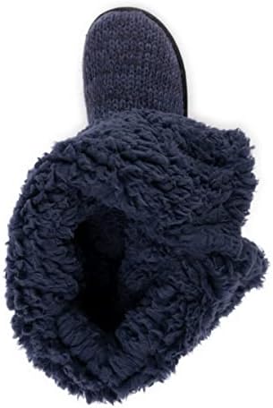 MUK LUKS Women's Malena Boots, Navy Snowflake, 9 | Image 4