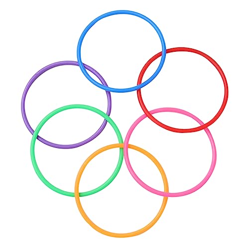 HEMOTON Plastic Ring Toys 18pcs Toss Rings Set for Boys and Girls Outdoor Random