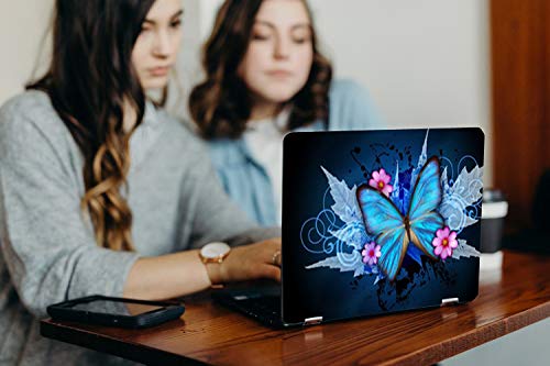 Image of GalaxsiaTM Butterfly D17 Vinyl Laptop Skin /Sticker /Cover /Decal Compatible for Any 14 inch Inches Laptop (Hp /Dell /Sony /Acer /Lenovo /Asus. Etc) Or Notebook.