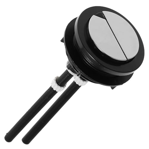 Ipetboom Pulsador de Descarga Doble para Inodoro 2 Unidades 48×57 MM Negro Plástico ABS Kit de Repuesto Compatible Cisternas de Doble Descarga Uso Doméstico y Hotelero
