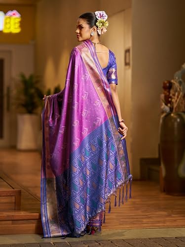Image of MADHUHANSH Women's Cotton Linen Saree with Unstitched Blouse Piece and Solid Pattern | Mithila Painting Saree | Saree for Haldi Ceremony